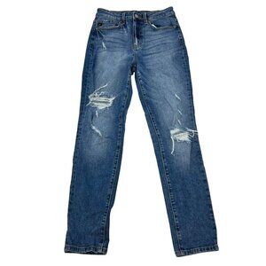 KanCan Womens Distressed Jeans Slim High Rise Size 27 Waist
